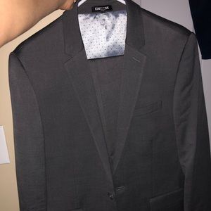 Express Grey Extra Slim Suit